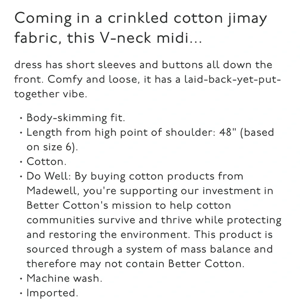 Crinkle Cotton Button-Front Midi Dress - Picture 3 of 6
